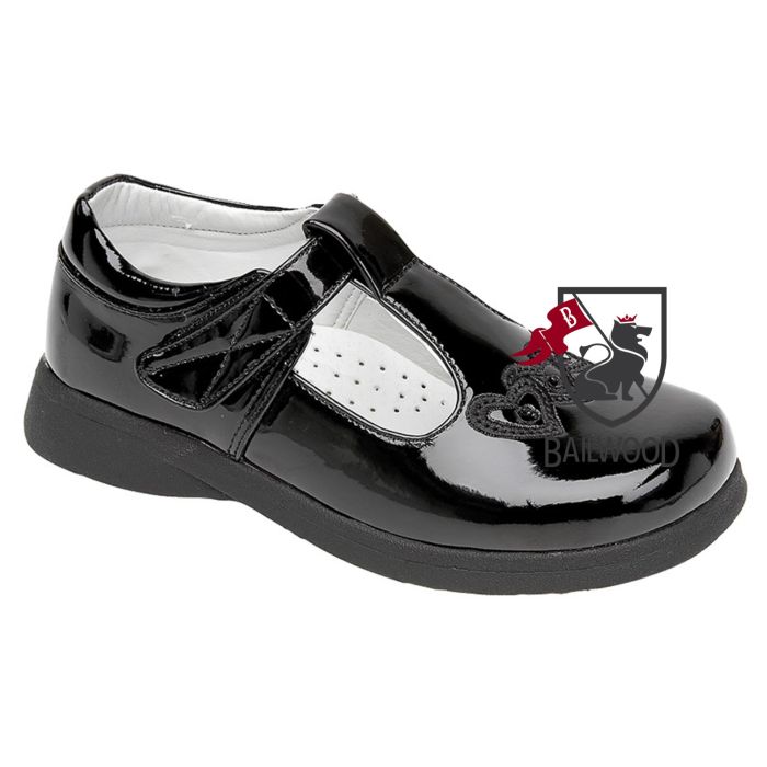 Boulevard C732AP Girls Velcro Patent Shoes