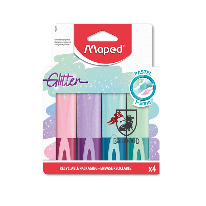 Maped Pastel Glitter Highlighters