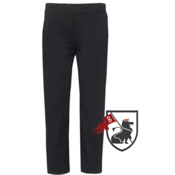 Junior Girls Slim Fit Trousers (Black)