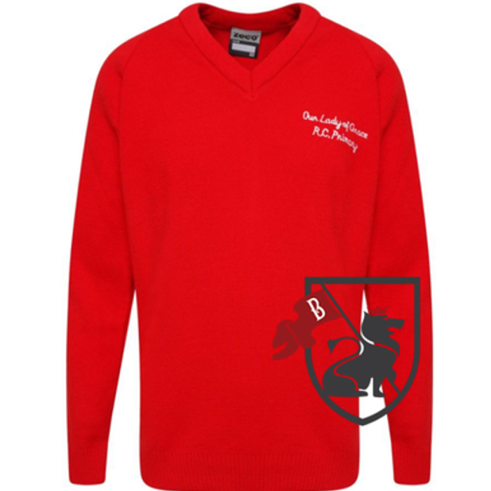 Our Lady Of Grace Catholic Primary School V-Neck Pullover With Logo