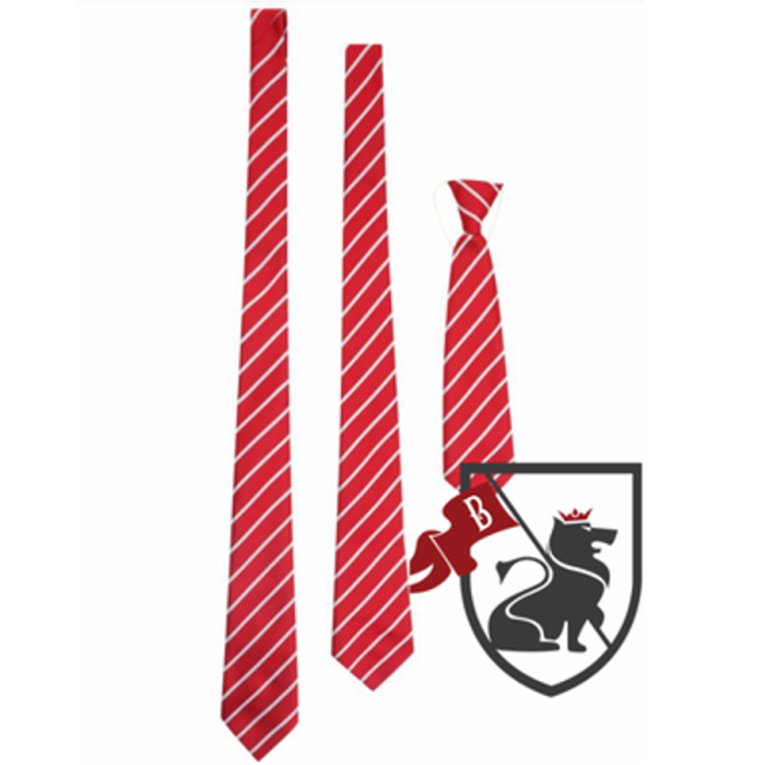 Official Our Lady of Grace Catholic Primary School  Red Tie with Silver stripes