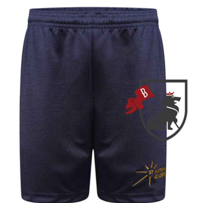 St Matthews Academy Primary  PE Mesh Shorts with Logo