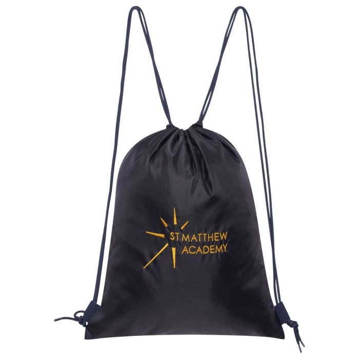 St Matthew Academy  Navy Gym Bag With Logo